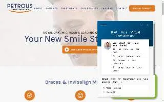 Petrous Orthodontics of Hazel Park website