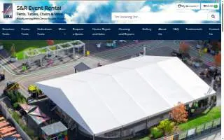 S&R Event Rental website