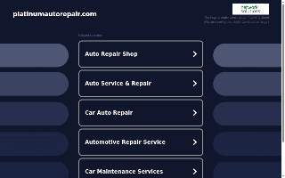 Platinum Auto Repair website