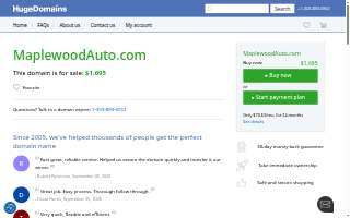 Maplewood Auto Inc. website