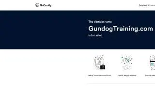 3D Gun Dog Training website