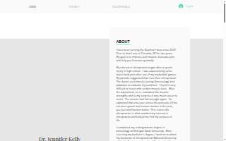 Kelly Chiropractic website