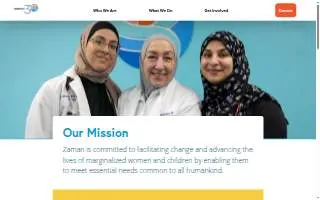 Zaman International Hope for Humanity Center website