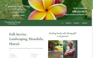Paradise by Design Landscaping Inc. of Honolulu website