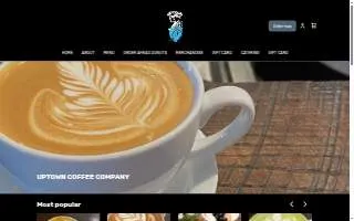 Uptown Coffee Company NewBo website