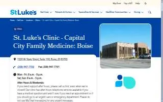 St. Luke's Clinic - Capital City Family Medicine: Boise website