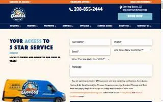 Access Heating & Air Conditioning website