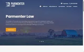 Parmenter Law of Muskegon website