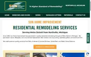 Sun Home Improvement website
