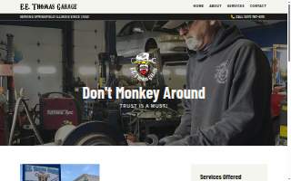 E E Thomas Garage website