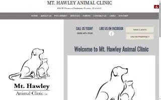 Mt. Hawley Animal Clinic website