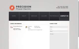 Precision Power Electric website