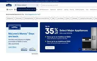 Lowe's Home Improvement website