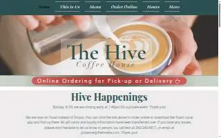 The Hive Coffee House website