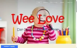 Wee Love Day Care and Learning Center website