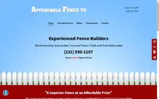 Affordable Fence TC website
