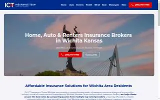 ICT Insurance Team of Wichita website