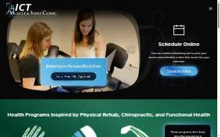 ICT Muscle & Joint Clinic website