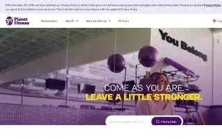 Planet Fitness website