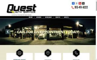 Quest Auto Service of Overland Park website