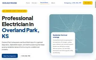 Excel Electricians-Overland Park website