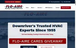 Flo-Aire Heating, Cooling & Electrical, Inc. of Woodhaven website