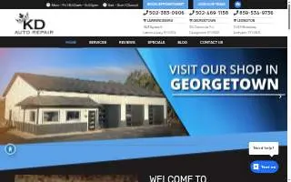 KD Auto Repair website