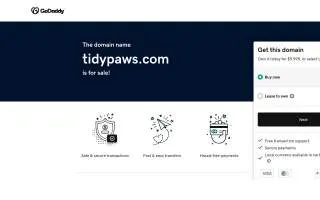 Tidy Pawz Pet Grooming of Andover website