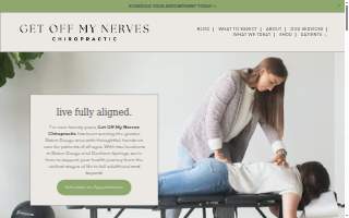 Get Off My Nerves Chiropractic website