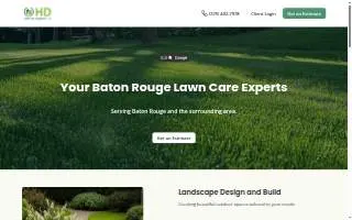 HD Lawn and Landscape Services Baton Rouge website