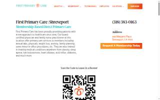 First Primary Care website