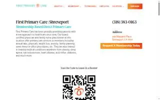 First Primary Care of Shreveport website