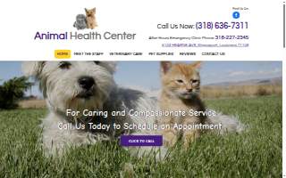 Animal Health Center of Shreveport website