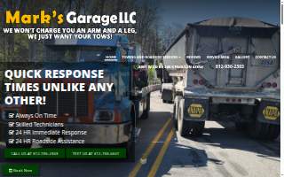 Mark's Towing of Burnsville website