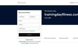 Training Day Fitness of Brooklyn Center website