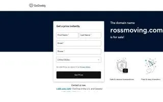 Ross Moving of New Hope website