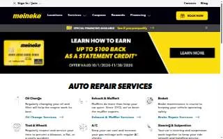 Meineke Car Care Center website