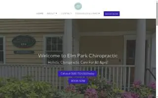 Elm Park Chiropractic website