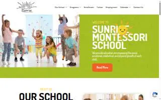 Sunrise Montessori School and Child care website