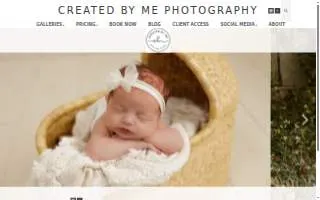 Created By Me Photography website