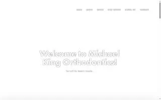 Michael King Orthodontics website