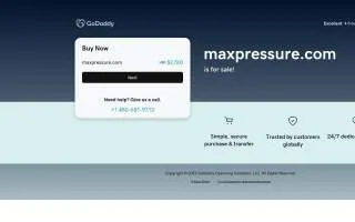 Max Pressure website