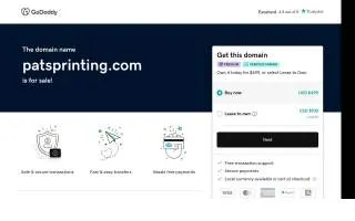 Pat's Printing website