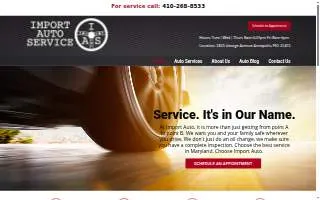 Import Auto Service Inc. website
