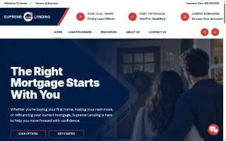 Supreme Lending - The Mortgage Dream Team website