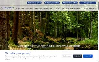 True North Oral Surgery & Implants of Forest Lake website