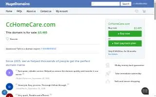 C & C Home Care website
