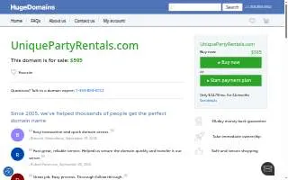 Unique Party Rentals of Minneapolis website