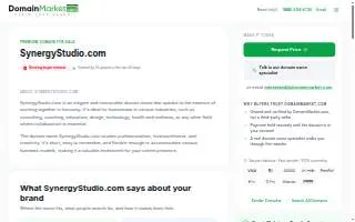 Synergy Studio website