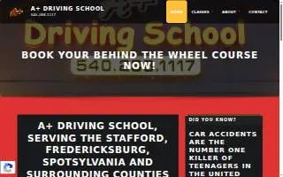 A+ Driving School of Hugo website